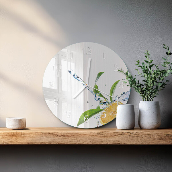 Ronde glazen klok Citroenzuur