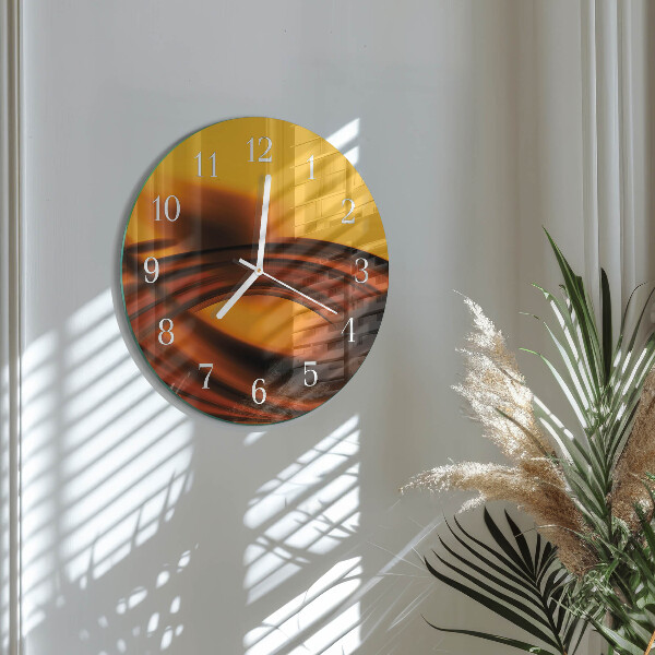 Ronde glazen klok Abstractie
