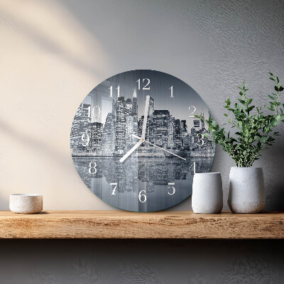Ronde glazen klok Horizon