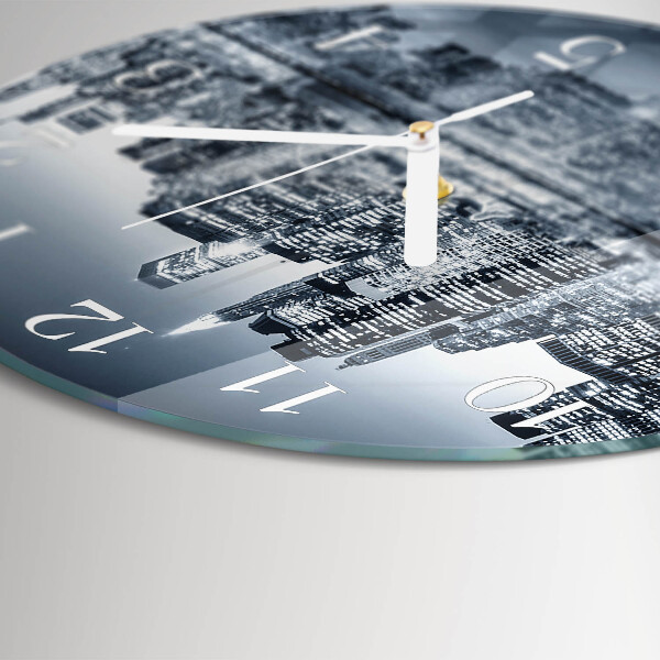 Ronde glazen klok Horizon