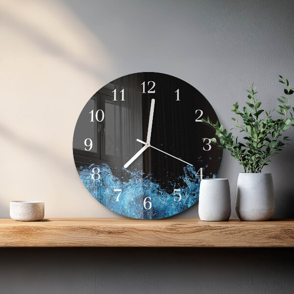 Ronde glazen klok Water