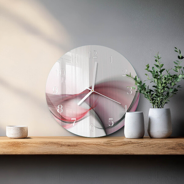 Ronde glazen klok Abstracte kunst