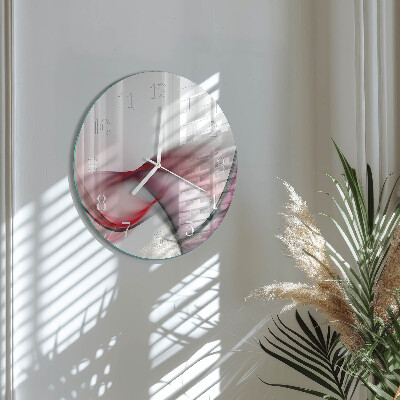 Ronde glazen klok Abstracte kunst