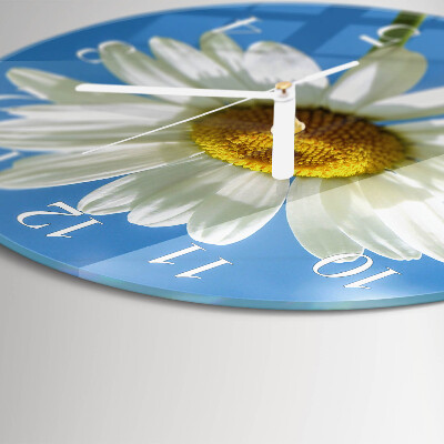 Ronde glazen klok Bloem