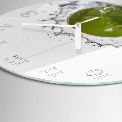 Ronde glazen klok Kalkwater