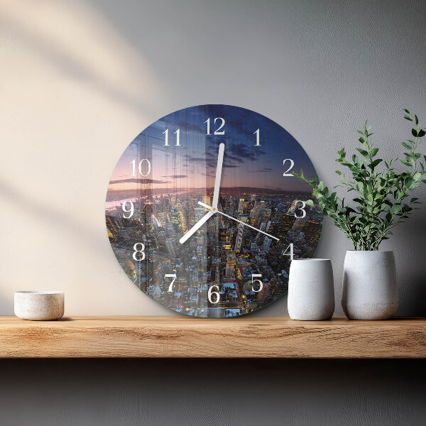 Ronde glazen klok Horizon