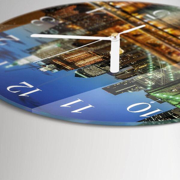 Ronde glazen klok Horizon