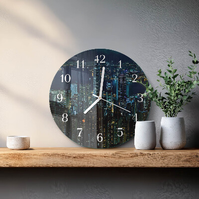 Ronde glazen klok Horizon