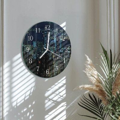 Ronde glazen klok Horizon