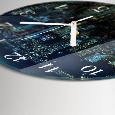 Ronde glazen klok Horizon