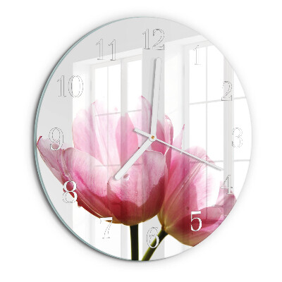 Ronde glazen klok Tulpen
