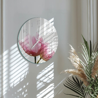 Ronde glazen klok Tulpen