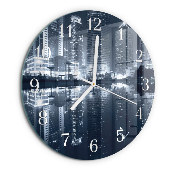 Ronde glazen klok Horizon