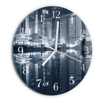 Ronde glazen klok Horizon