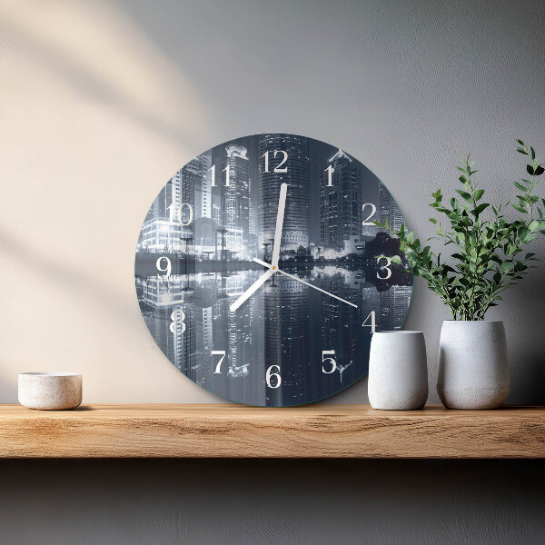 Ronde glazen klok Horizon
