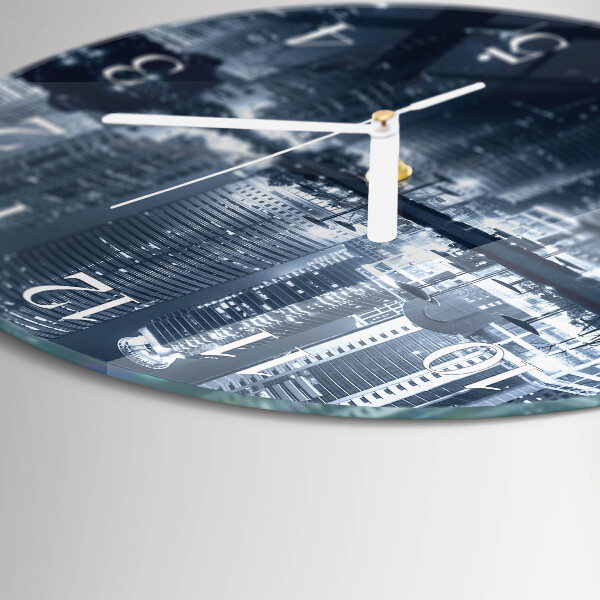 Ronde glazen klok Horizon