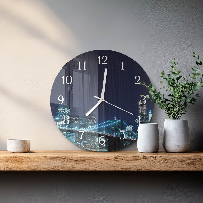Ronde glazen klok Horizon