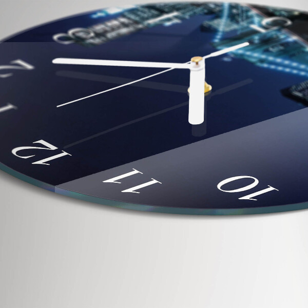 Ronde glazen klok Horizon