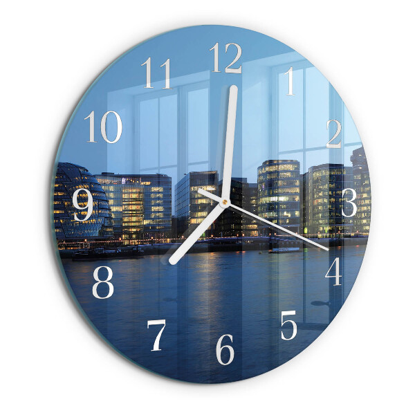 Ronde glazen klok Horizon