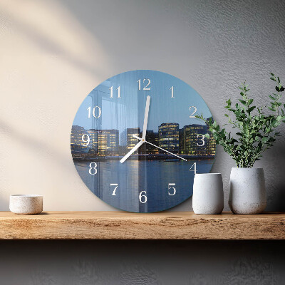 Ronde glazen klok Horizon