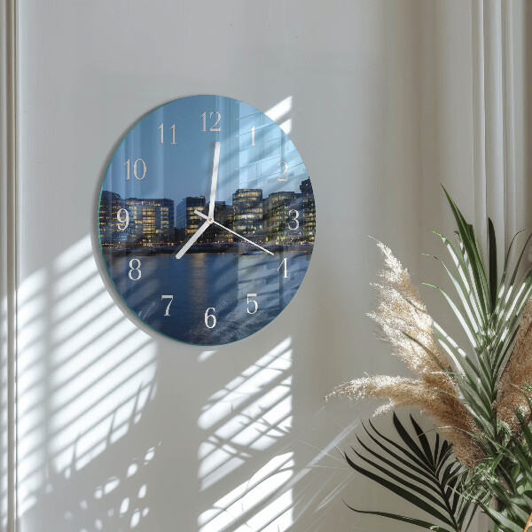 Ronde glazen klok Horizon