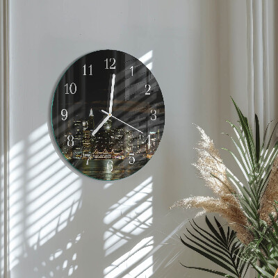 Ronde glazen klok Horizon