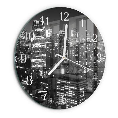 Ronde glazen klok Horizon
