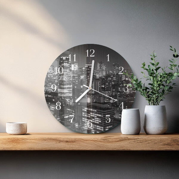 Ronde glazen klok Horizon