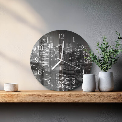 Ronde glazen klok Horizon