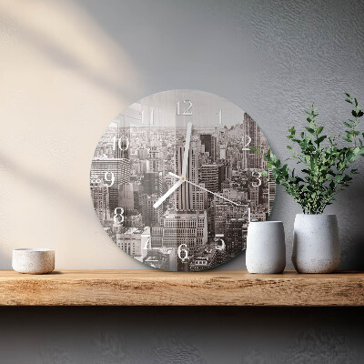 Ronde glazen klok Horizon