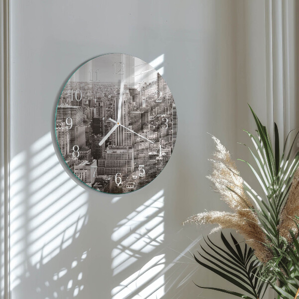 Ronde glazen klok Horizon