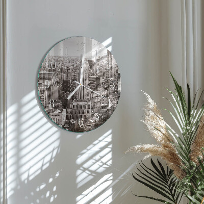 Ronde glazen klok Horizon