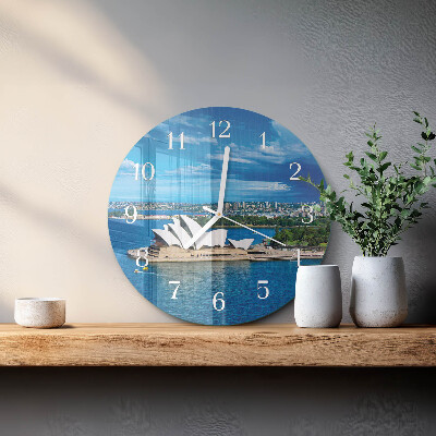 Ronde glazen klok Sydney Opera House