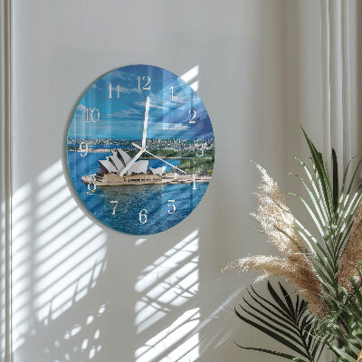 Ronde glazen klok Sydney Opera House