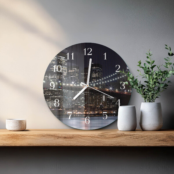 Ronde glazen klok Horizon