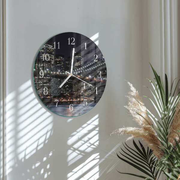 Ronde glazen klok Horizon