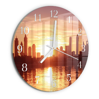 Ronde glazen klok Horizon