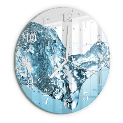 Ronde glazen klok Water