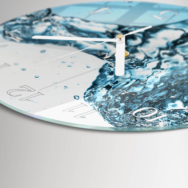 Ronde glazen klok Water