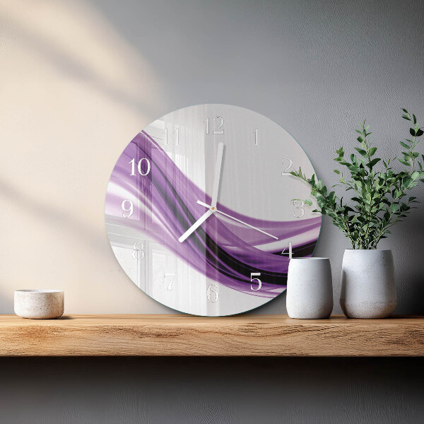 Ronde glazen klok Abstracte kunst