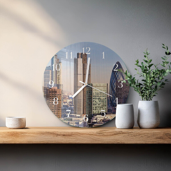 Ronde glazen klok Horizon