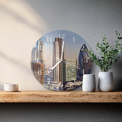 Ronde glazen klok Horizon