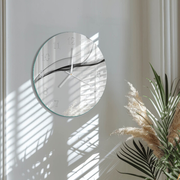 Ronde glazen klok Abstracte rook