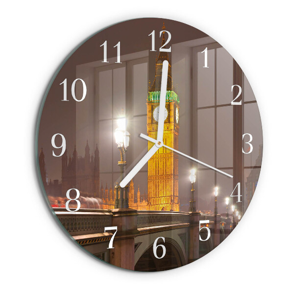 Ronde glazen klok Big Ben