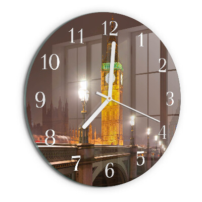 Ronde glazen klok Big Ben