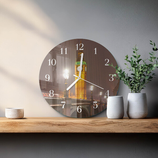 Ronde glazen klok Big Ben