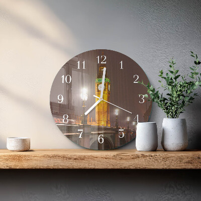 Ronde glazen klok Big Ben
