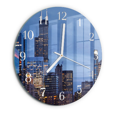 Ronde glazen klok Horizon
