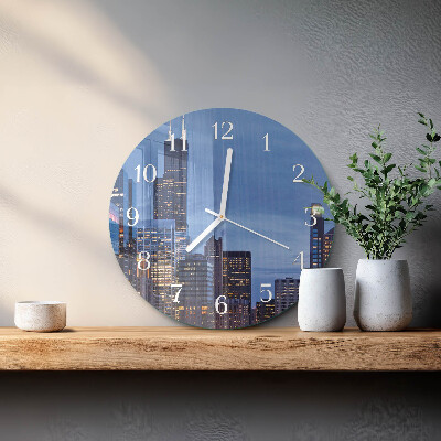 Ronde glazen klok Horizon