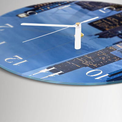 Ronde glazen klok Horizon